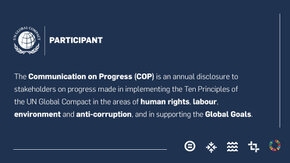 Erster United Nations Global Compact-Fortschrittsbericht eingereicht.