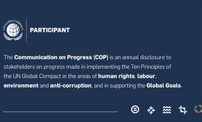 Erster United Nations Global Compact-Fortschrittsbericht eingereicht.